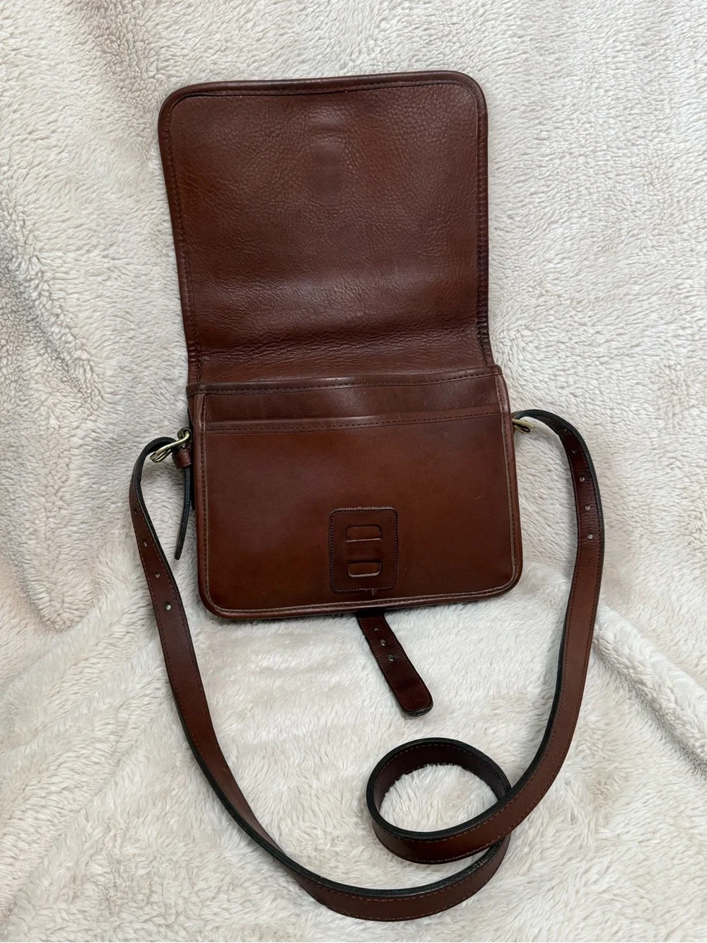 Coach Vintage 1980s NYC Mahogany Saddle Pouch Shoulder Leather Bag